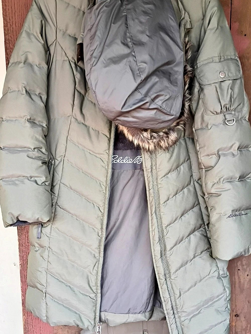 Eddie Bauer Yukon Classic Down Parka Women's Green PXS